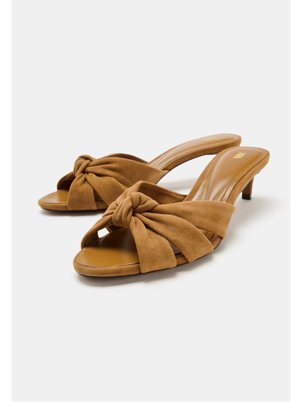 Zara Knot leather Sandals - Brown